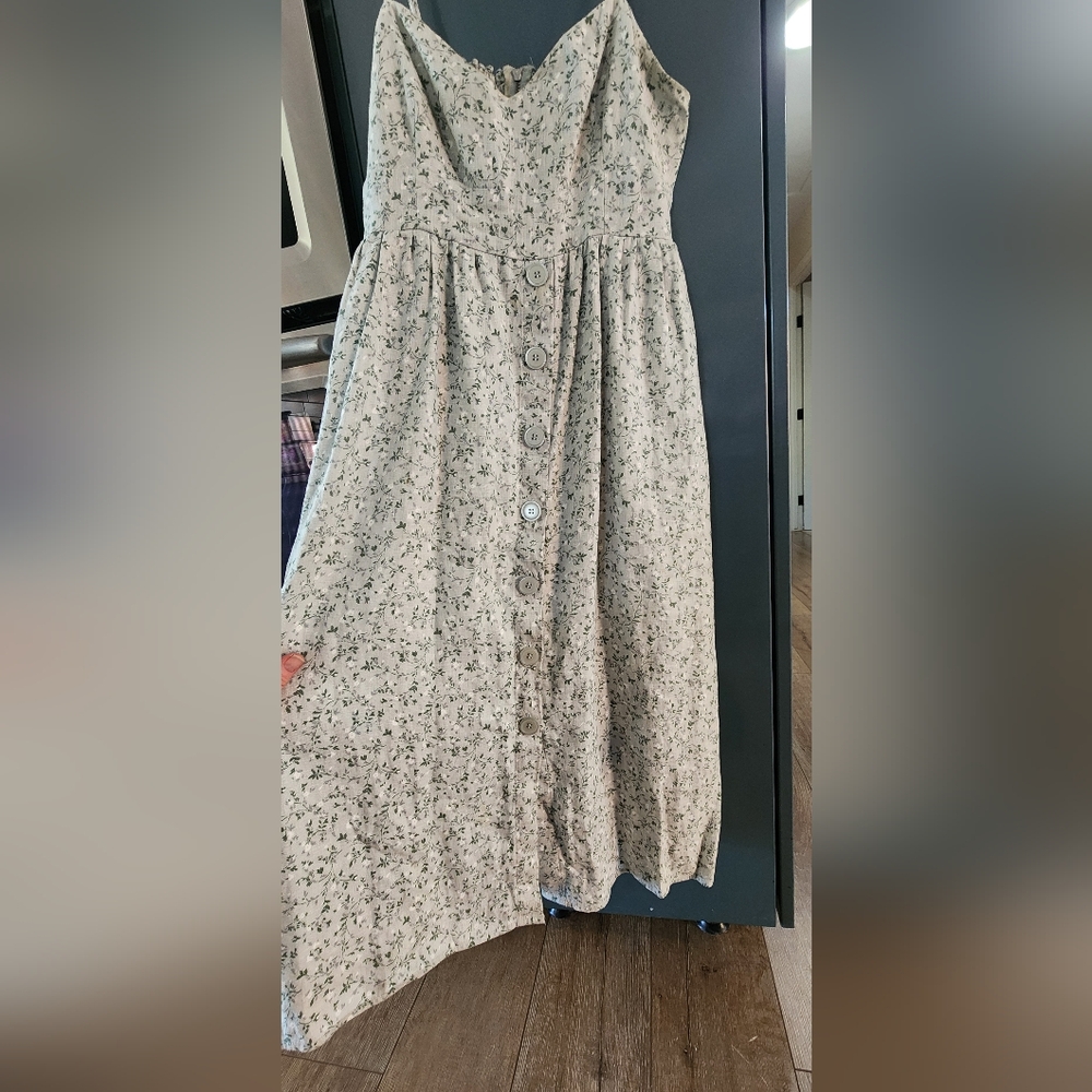 Reformation Light Blue Floral Midi Dress - Picture 3 of 8